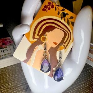 Purple Teardrop Earrings